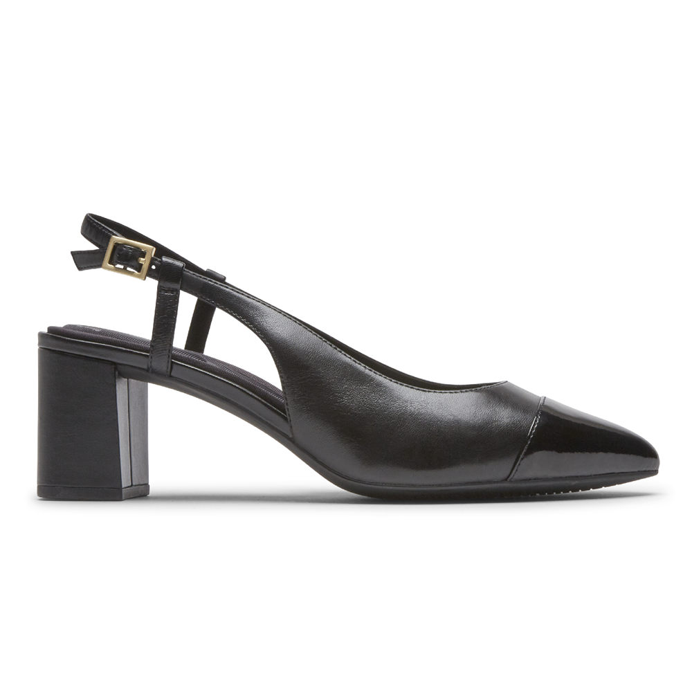 Rockport Singapore Womens Slingback - Total Motion Salima Posted Black - FH3467185